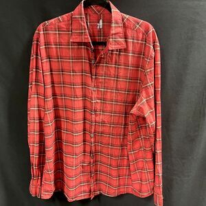 Johnnie-O Featherweight Red Plaid Long Sleeve Button Up Shirt XL